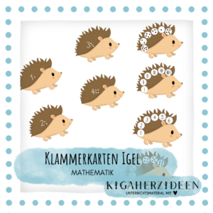 Klammerkarten Igel Mathematik - Download