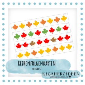 Reihenfolgenkarten Herbstblätter - Download