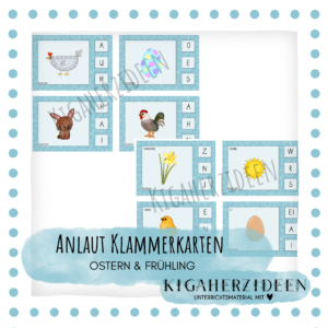 Anlaut Klammerkarten Ostern Frühling - Download