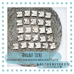 Anlaut Tiere Ergänzung zur Buchstaben Holzplatte