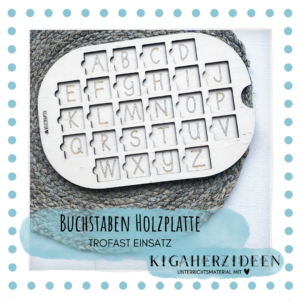 Buchstaben Holzplatte