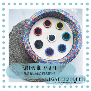 Farben Holzplatte für Balanciersteine