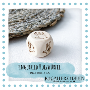 Fingerbild Holzwürfel