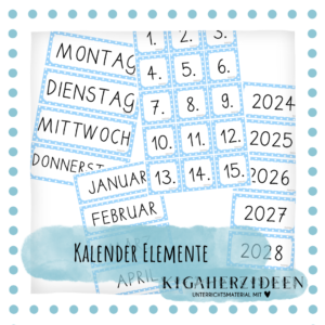 Kalender Elemente "Hellblau" - Download