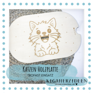 Katzen Holzplatte