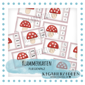 Klammerkarten Fliegenpilz Kigaherzideen