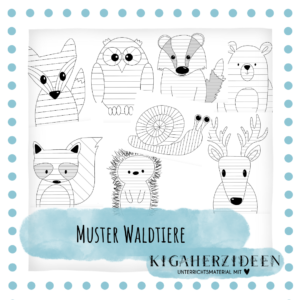 Strich Muster Waldtiere - Download