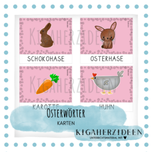 Osterwörter Karten - Download