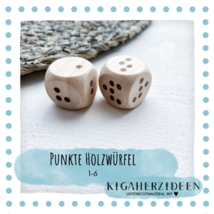 Punkte Holzwürfel