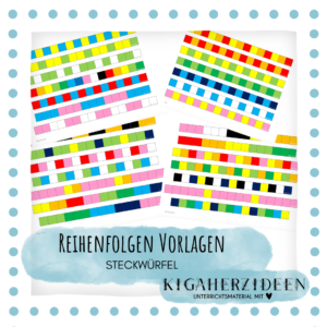 Reihenfolgen Vorlagen für Steckwürfel - Download