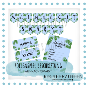 Rollenspiel Beschriftung Weihnachtsmarkt - Download