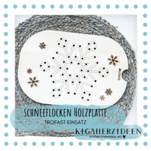 Schneeflocken Holzplatte