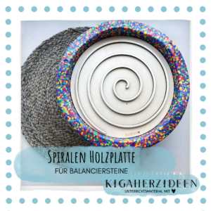 Spiralen Holzplatte für Balanciersteine