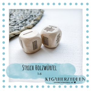Strich Holzwürfel