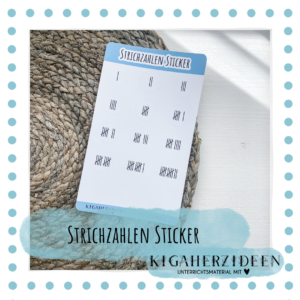 Strichzahlen Sticker