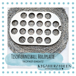 Tischtennisball Holzplatte