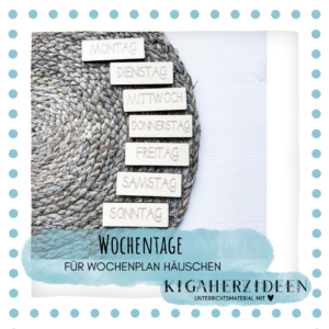 Wochentage für Wochenplanhäuschen