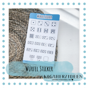 Würfelbild Sticker