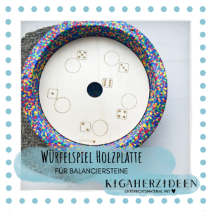 Würfelspiel Holzplatte für Balanciersteine