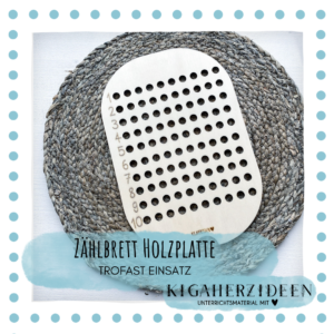 Zählbrett Holzplatte