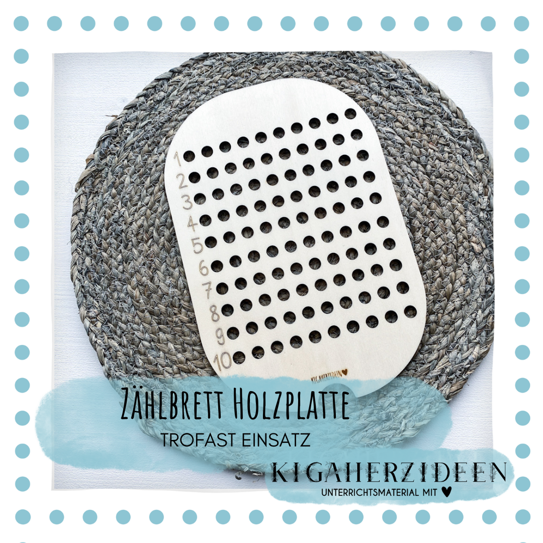 Zählbrett Holzplatte