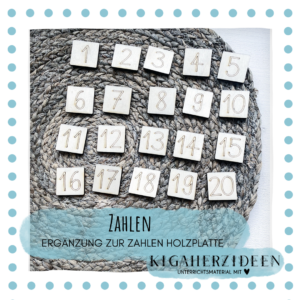 Zahlen Ergänzung zur Zahlen Holzplatte